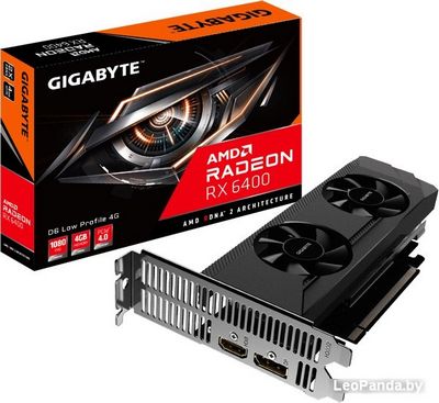 Видеокарта Gigabyte Radeon RX 6400 D6 Low Profile GV-R64D6-4GL