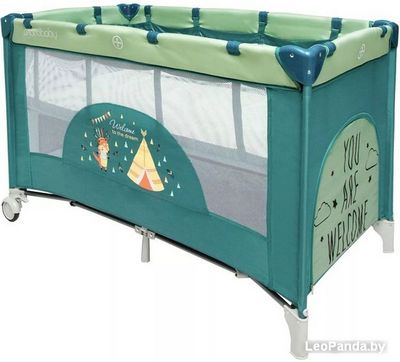 Манеж-кровать Amarobaby Multiform Dream Fox (оливковый) - фото