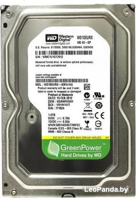 Жесткий диск WD AV-GP 1TB (WD10EURX) - фото