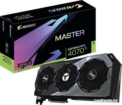 Видеокарта Gigabyte Aorus GeForce RTX 4070 Ti Master 12G GV-N407TAORUS M-12GD - фото4