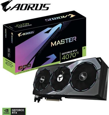 Видеокарта Gigabyte Aorus GeForce RTX 4070 Ti Master 12G GV-N407TAORUS M-12GD - фото5