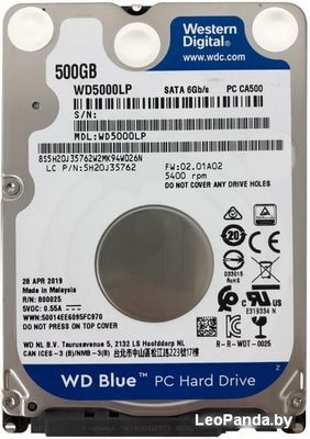 Жесткий диск WD Blue 500GB WD5000LPZX - фото