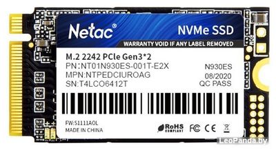 SSD Netac Внутренний SSD M.2 PCIe 3 x2 - 1ТB 2242 Netac N930ES Pro NVMe - фото