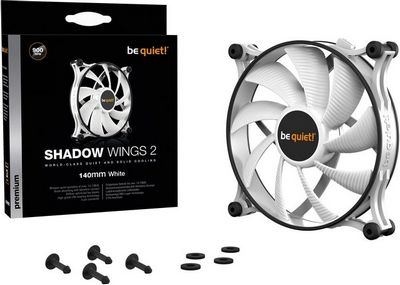 Вентилятор для корпуса be quiet! Shadow Wings 2 140mm White BL090 - фото4