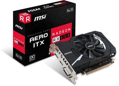 Видеокарта MSI Radeon RX 550 Aero ITX OC 4GB GDDR5