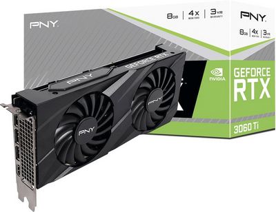 Видеокарта PNY GeForce RTX 3060 Ti 8GB Verto Dual Fan LHR VCG3060T8LDFBPB1 - фото5