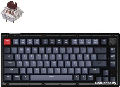 Клавиатура Keychron V1 Knob RGB QMK/VIA V1-C3 (Keychron K Pro Brown) - фото