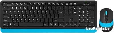 Клавиатура + мышь A4Tech Fstyler FG1010 (черный/синий) - фото