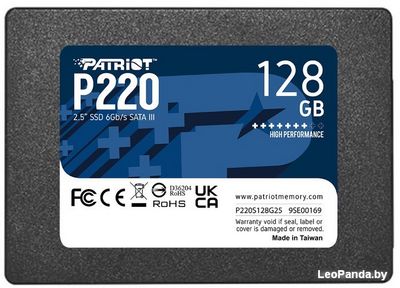 SSD Patriot P220 128GB P220S128G25 - фото