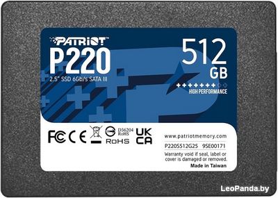 SSD Patriot P220 512GB P220S512G25 - фото