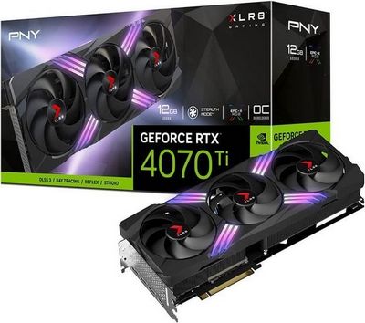 Видеокарта PNY GeForce RTX 4070 Ti 12GB XLR8 Gaming Verto Triple Fan VCG4070T12TFXXPB1-O - фото4