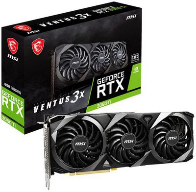 Видеокарта MSI GeForce RTX 3060 Ti Ventus 3X 8G LHR - фото2