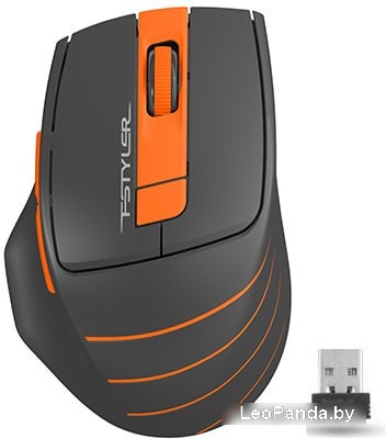Мышь A4Tech Fstyler FG30S (черный/оранжевый) - фото2