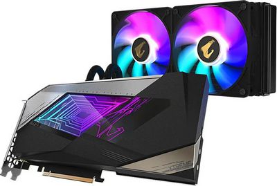 Видеокарта Gigabyte Aorus GeForce RTX 4070 Ti 12GB Xtreme Waterforce GV-N407TAORUSX W-12GD - фото