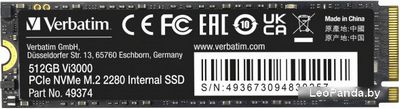 SSD Verbatim Vi3000 512GB 49374 - фото