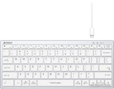 Клавиатура A4Tech Fstyler FX51 (серебристый/белый) - фото2