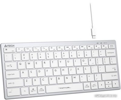 Клавиатура A4Tech Fstyler FX51 (серебристый/белый) - фото4