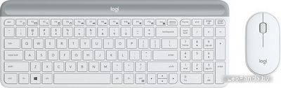 Клавиатура + мышь Logitech MK470 Slim Wireless Combo (белый, нет кириллицы) - фото