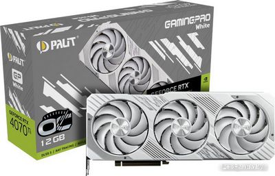 Видеокарта Palit GeForce RTX 4070 Ti GamingPro White OC NED407TV19K9-1043W - фото5