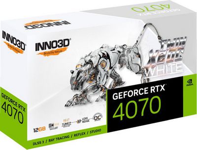 Видеокарта Inno3D GeForce RTX 4070 Twin X2 OC White N40702-126XX-183052V - фото5
