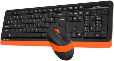 Клавиатура + мышь A4Tech Fstyler FG1010 (черный/оранжевый) - фото3