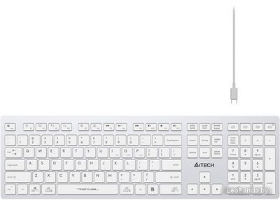 Клавиатура A4Tech Fstyler FBX50C (серебристый/белый) - фото2
