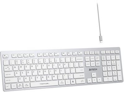 Клавиатура A4Tech Fstyler FBX50C (серебристый/белый) - фото4