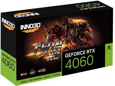 Видеокарта Inno3D GeForce RTX 4060 Twin X2 N40602-08D6-173051N - фото3