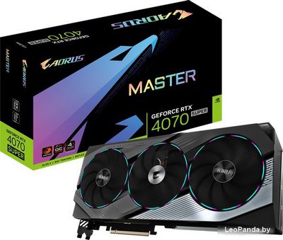 Видеокарта Gigabyte Aorus GeForce RTX 4070 Super Master 12G GV-N407SAORUS M-12GD - фото2
