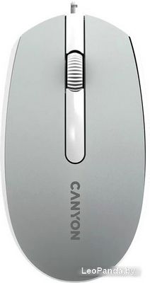 Мышь Canyon M-10 (серый/белый) - фото